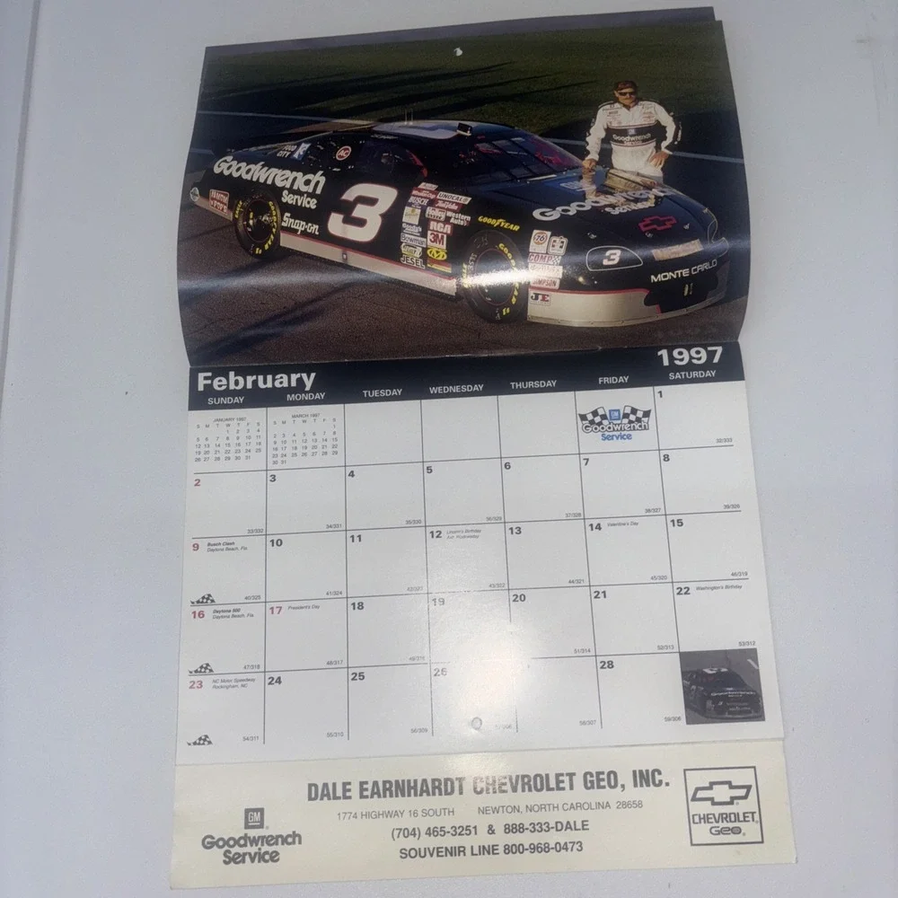 1997 GM Goodwrench Service Racing Calendar